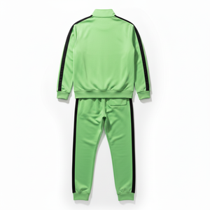 <b>Zip</b> <b>up</b> <b>Jacket</b> and Pants Set New Arrival Custom Reflective Piping Polyester Nylon Tracksuits Wind Breaker 2 Piece Set Tracksuit - Product Image 3