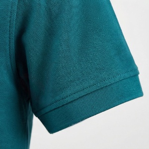 Polo en piqué 100 % coton pour homme, manches courtes, couleur turquoise, décontracté, respirant, coupe classique, design tricoté uni - Product Image 6