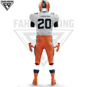 Maillot et pantalon personnalisables avec nom et logo d'équipe imprimés, uniforme sportif grande taille, polyester, maillots et hauts de football américain - Product Image 2