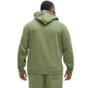 Sudadera con capucha personalizada de algodón premium, 100% algodón, talla grande, color verde oliva. - Product Image 4