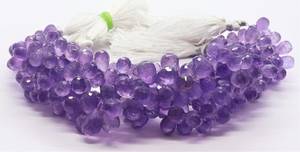 AAA Natural Pink <b>Amethyst</b> Faceted Teardrop Shape Beads 5x7 to 6x8 MM <b>Amethyst</b> Gemstone Drop Beads 8 Inch Strand <b>Amethyst</b> Beads - Product Image 3