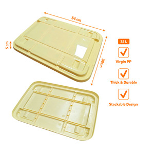 35L Large Capacity Plastic Storage <b>Box</b> With Lid For Household And Commercial Organization - Product Image 6
