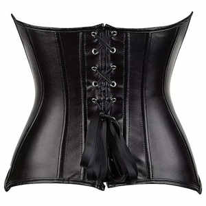 Faja moldeadora de cuerpo de cuero premium para mujer, corsé push-up, top bustier gótico, moldeador de cuerpo de control medio, ¡superventas! - Product Image 2