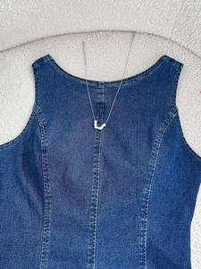 จั๊มสูทเดนิมทรงหลวมสไตล์ลำลองสำหรับวันหยุดสุดหรู ขาสั้นแบบพับขอบ เหมาะสำหรับวัยรุ่นหญิง สไตล์โบฮีเมียนสำหรับวันหยุดฤดูร้อน - Product Image 5