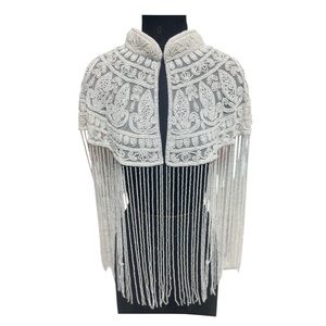Capa de encaje con cuentas de malla 100% algodón, hecha a mano, de alta calidad, diseño exclusivo, para mujer, moda 2026, disponible a precio mayorista. - Product Image 1