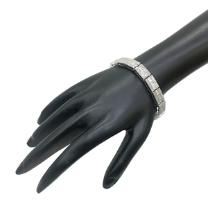 Bracelet tennis en diamants blancs naturels ronds et baguettes de 3,95 carats, en argent sterling 925 véritable pour femmes, 7 pouces - Product Image 3