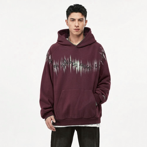 Sweat-shirts d'hiver pour hommes à logo personnalisé, tendance et de haute qualité, effet délavé à l'acide, impression numérique, 100% coton, fabriqués au Pakistan - Product Image 1