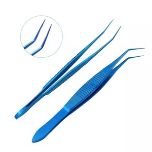 Ophthalmic Forceps Micro Tweezers Stainless Steel Eye Surgery Instrument <b>Toothed</b> Corneal Tying Tweezer Medical <b>Tools</b> Set - Product Image 1
