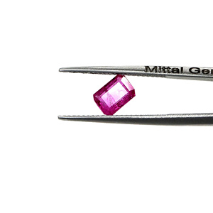 Rubis naturels non traités du Mozambique, octogones calibrés 5x7mm, pierres précieuses de rubis naturelles facettées pour la création de bijoux, prêtes à l'emploi - Product Image 2
