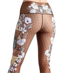 Leggings de Yoga con Estampado Floral de Cintura Alta para Mujer, Pantalones Deportivos Elásticos para Gimnasio, Ropa Deportiva Suave y Transpirable - Product Image 6