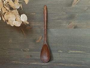 Cuchara y tenedor de madera de acacia natural, ecológicos, estilo nórdico, utensilios de cocina, vajilla de la marca blossom crafts india - Product Image 2
