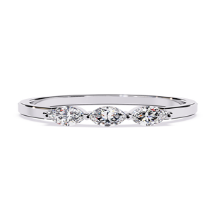 Bague en diamant taille marquise en platine, certifiée GIA, couleur D, diamants naturels, bague de fiançailles classique pour femme - Product Image 1