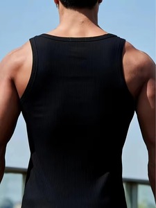 เสื้อกล้ามสำหรับผู้ชายเสื้อออกกำลังกายแขนกุดทรงเข้ารูป - Product Image 2