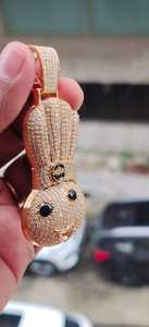 จี้ Doughboy เงินแท้ 925 จี้รูปแร็ปเปอร์ฮิปฮอป จี้ตัวการ์ตูน ประดับเพชร จี้สั่งทำพิเศษ ของขวัญวันเกิดสำหรับเขา - Product Image 4