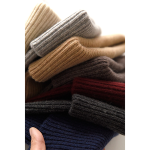Uniquen Enterprises Unisex High-Performance <b>Thermal</b> Winter Knit Cuff Beanie 100% <b>Wool</b> Warm Slouchy Style Customizable Wholesale - Product Image 5