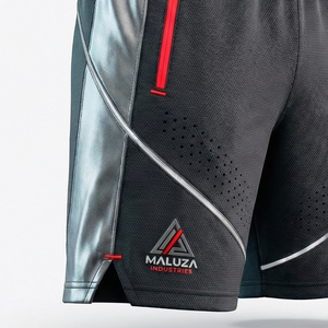 กางเกงขาสั้นเอวยางยืดทรงปกติ ยูนิเซ็กส์ หรูหรา สไตล์สตรีทแวร์ สำหรับฤดูร้อน ระบายอากาศได้ดี แห้งเร็ว เป็นมิตรกับสิ่งแวดล้อม จาก Maluza Industries - Product Image 4