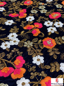 Tissu Jacquard Brodé en Dentelle 100% Polyester Premium Lourd pour Confection de Vêtements, Service de Fabrication Personnalisée OEM/ODM - Product Image 5