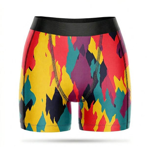 Boxer classique en coton pour homme, tissu extensible doux, coupe confortable, ceinture côtelée, sous-vêtements décontractés pour un usage quotidien - Product Image 1