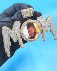 Custom Photo Name Pendant Iced Out Moissanite Diamond Hip Hop Necklace Gold Bling <b>Memory</b> Locket Jewelry <b>Gift</b> - Product Image 2