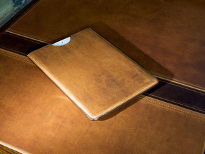 Housse pour tablette en cuir véritable, pochette pour tablette, étui de protection classique marron pour ordinateurs portables, housse de voyage d'affaires - Product Image 3