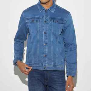 2026 Wholesale Spring European Size Blue Denim Jacket Men Blue Denim Jacket for Men - Product Image 1