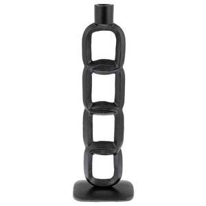 Porte-bougie en fer finition rouille, conçu pour la décoration vintage et les thèmes d'intérieur antique - Product Image 1