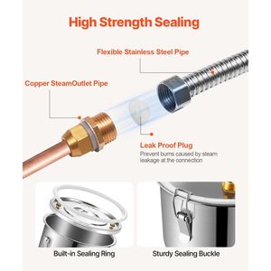 Distillatore d'acqua/alcol in acciaio inox da 19 L (5 galloni) con doppio condensatore a raffreddamento rapido a serpentina in rame - Product Image 6