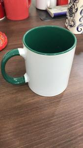 Three Tone Ceramic Coffee Mug Cup White Orange Handle Insulated <b>Drinkware</b> for Office Home - Product Image 4