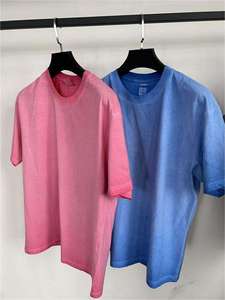 เสื้อยืดโอเวอร์ไซส์ทรงยูนิเซ็กซ์ ล้างสีแบบแอซิดวอช ผ้าคอตตอนหนา ย้อมสีแบบวินเทจ สตรีทแวร์ รับผลิตแบบ OEM ODM ขายส่ง - Product Image 4