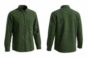 Chemise en flanelle de haute qualité 1005 avec motif à carreaux, respirante, décontractée, pour le travail, le bureau, chemise habillée - Product Image 5