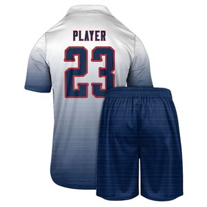 Ensemble de maillots de football personnalisables pour hommes, 100% polyester, maille respirante, séchage rapide, short à sangles réglables, fermeture à cordon, nom d'équipe personnalisé - Product Image 5
