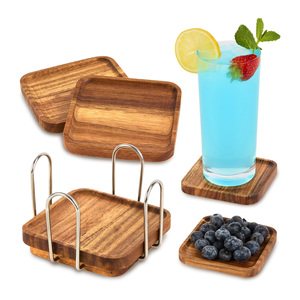 Superbe sous-verre en bois au design original, protection de table, pour café et thé, magnifique sous-verre en bois de qualité supérieure pour la maison, la cuisine et le bureau - Product Image 6