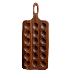 <b>Set</b> of Two <b>Square</b> Shape Kitchenware Tools Egg Tray Holder Home Hotel And Restaurant Light Brown Wooden Egg Storage Serving Tray - Product Image 2