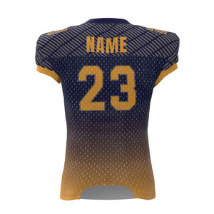 Maillot de football américain à manches courtes personnalisé, fournisseur en gros OEM avec tissu en maille respirant et protection UV - Product Image 3