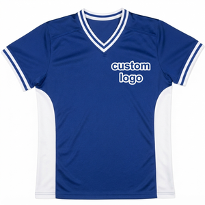 Custom Wholesale Sorority Greek Letter <b>T</b> <b>Shirt</b> Blue <b>White</b> V Neck 100% Cotton Jersey Regular <b>Fit</b> 100% Customization - Product Image 3