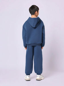 Nouveaux ensembles de survêtements pour enfants de haute qualité, en coton et polyester, unis, avec sweat-shirts à capuche. - Product Image 6
