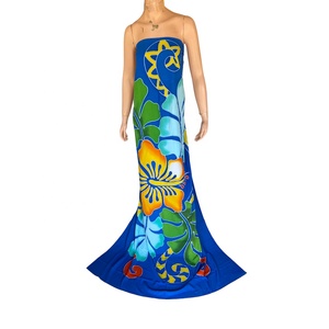 100% rayón de una pieza pintado a mano Floral traje de baño selecciones de colores amplios pareo de playa diseño al por mayor Fitness entrenamiento ropa de playa - Product Image 1