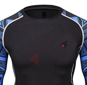 Rashguards pour hommes de qualité supérieure, couleur gris uni, fabriqués en Spandex/Polyester, en gros - Product Image 5