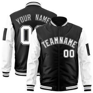 Vestes d'hiver coupe-vent personnalisées avec logo et nom, broderie, tenue de baseball, veste varsity, taille plus, pour hommes - Product Image 1