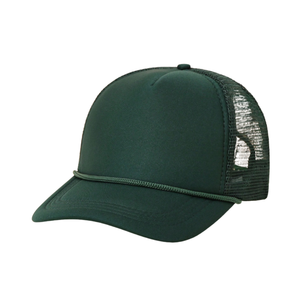 Custom Baseball Hat Foam Front 5 Panel Outdoor Style Structured Cap with <b>Rope</b> Detail Mesh Back Trucker Hat for Sports Streetwear - Product Image 5