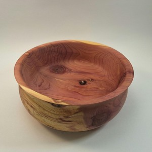 Bol en bois de cèdre tourné à la main |   Bol à fruits en bois naturel, vente en gros en Inde - Product Image 1