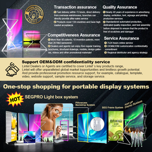 Lintel đại lý muốn 10S lắp ráp ráp vải quảng cáo đóng mở <span class=keywords><strong>LED</strong></span> lightbox không khung Pop up có thể gập lại vải seg hộp Đèn - Product Image 3