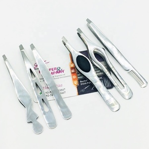 Nuevas pinzas de cejas plateadas listas para enviar, juego de pinzas de cejas de acero inoxidable, pinzas de embalaje con logotipo sostenible, peine de visón - Product Image 6