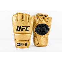 Gants de MMA UFC professionnels en cuir PU légers, sur mesure, demi-doigts, unisexes, pour adultes, pour le kickboxing et le grappling, fermeture à boucle.