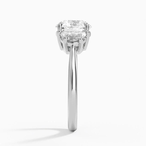 Luxury Custom 925 Sterling Silver Three Stone <b>Diamond</b> <b>Ring</b> Classic Bridal Fine Jewelry Engagement Wedding Celebration Gift - Product Image 4