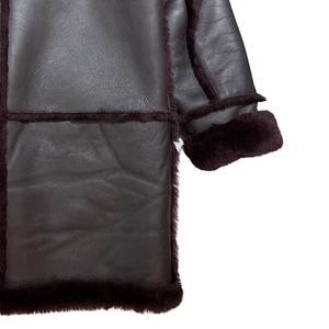 <b>Men's</b> Genuine Leather <b>Shearling</b> <b>Jacket</b> Soft Sheepskin Fur Warm Winter Aviator Biker Coat Premium Classic Outerwear Style - Product Image 6