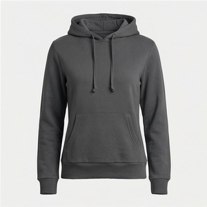 Sweat-shirts à capuche unis pour femmes en coton léger et respirant, personnalisables avec logo, pour tenue décontractée et sportive - Product Image 1