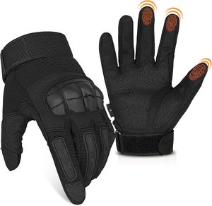 Gants tactiques pour moto, gants de motard noirs, compatibles écran tactile, pour paintball, travail, moto, escalade - Product Image 1
