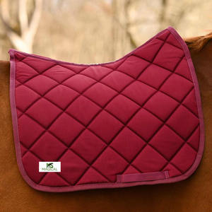 Tapis de selle pour cheval de haute qualité, couleur bordeaux, excellente qualité, pour dressage équestre. - Product Image 1