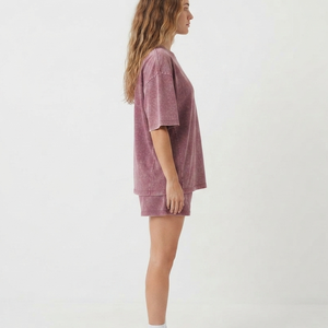 T-shirt oversize délavé vintage pour femme 2026 – Style décontracté streetwear boyfriend, idéal pour l'entraînement, hauts de yoga en coton à manches courtes - Product Image 6